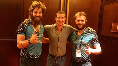 Hairy Handlebars catch up with Bear Grylls in China Hairy Handlebars catch up with Bear Grylls in China
