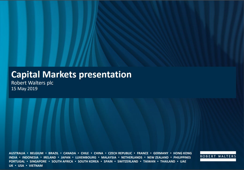 capital markets presentation