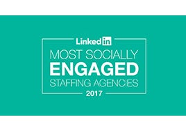 LinkedIn Most Socially Engaged Staffing Agencies 2017 logo LinkedIn Most Socially Engaged Staffing Agencies 2017 logo