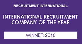Recruitment International - International Recruitment Company of the Year award logo