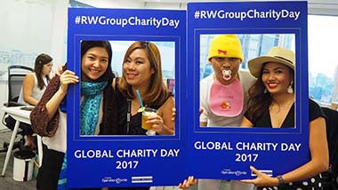 Thailand charity day selfie boards on charity day